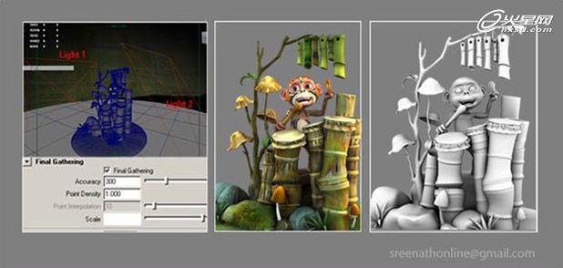 《敲竹鼓的野猴子》Maya作品制作流程 - 3D动画教程 -  81_880d760d.jpg